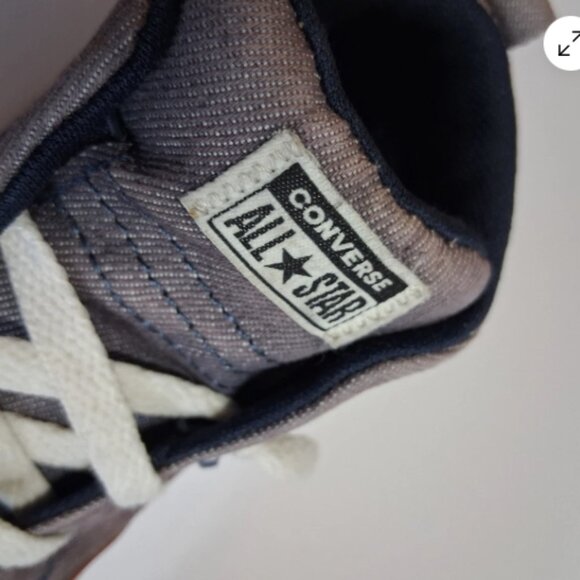 Converse Kids High Top Shoes Sz 10 Denim Look All Star‎ Classic - Good Cond - Picture 9 of 12